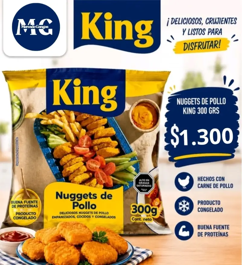 Nuggets de Pollo King 300g congelados