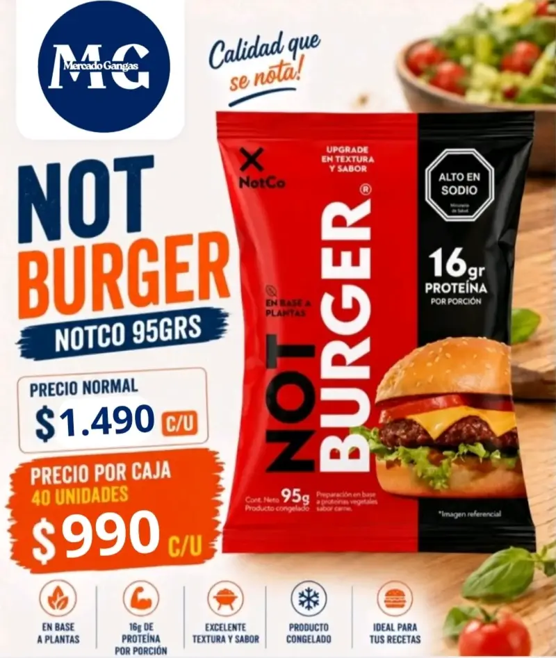 Not Burger NotCo 95g congelada