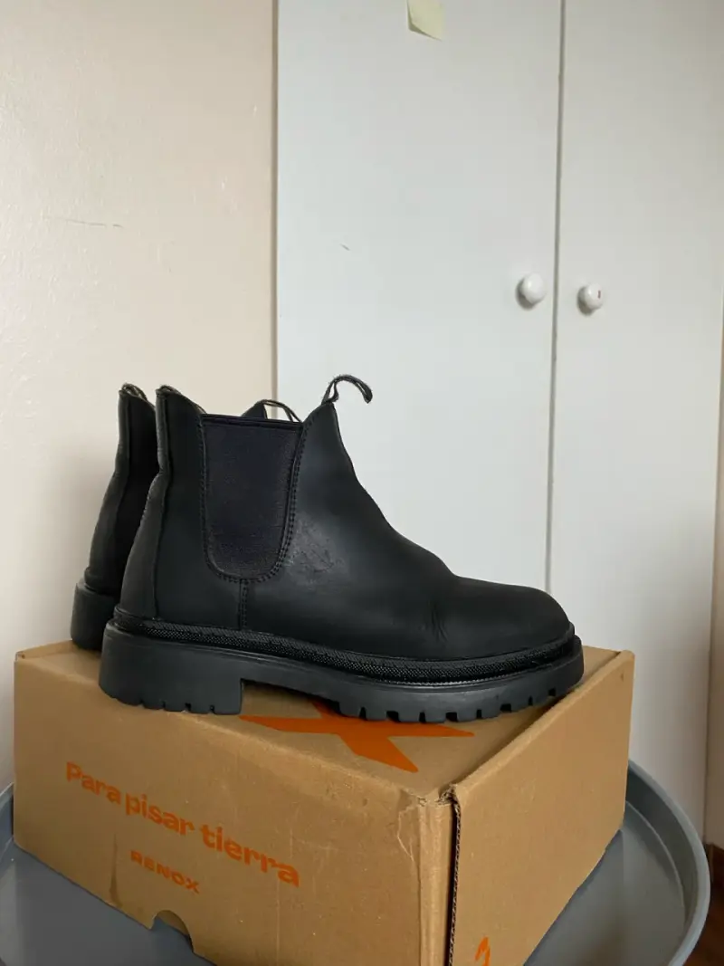 Botines de cuero negro Renox para mujer - 2