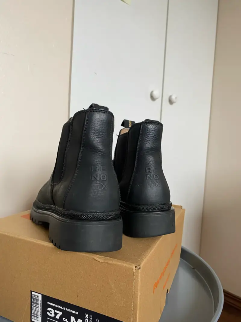 Botines de cuero negro Renox para mujer - 4