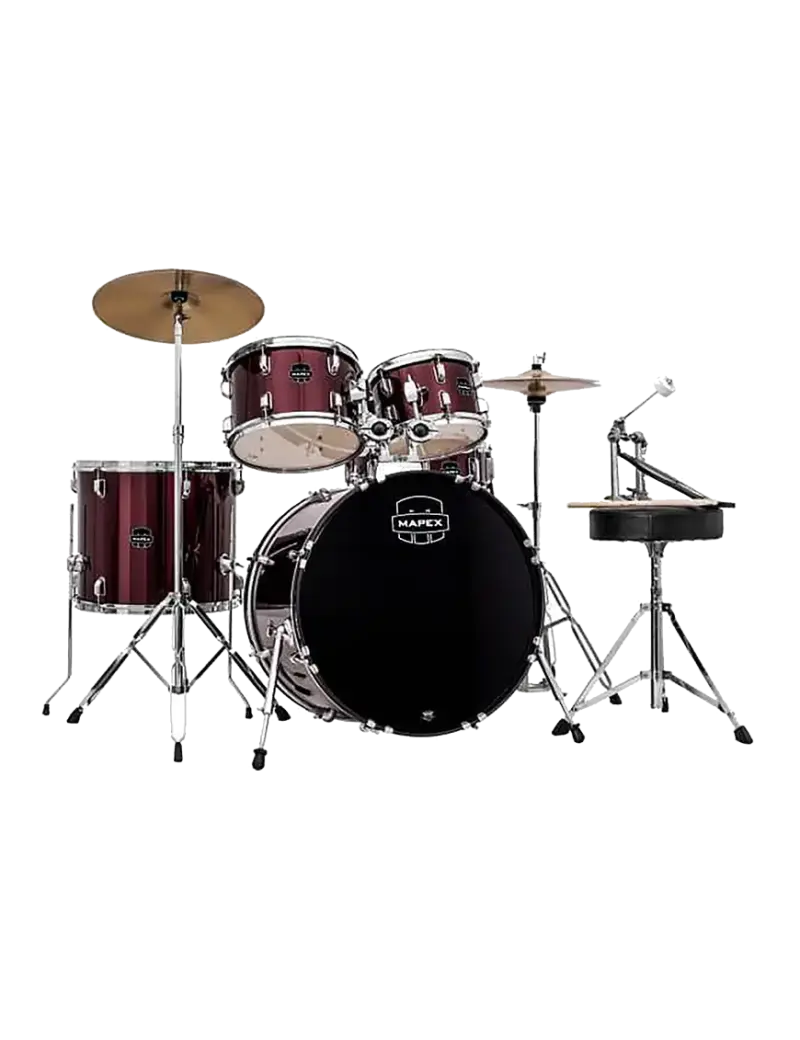 Batería acústica Mapex completa color vino - 1