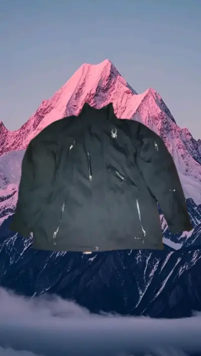 Chaqueta negra Spyder con cierre OG - miniatura 1