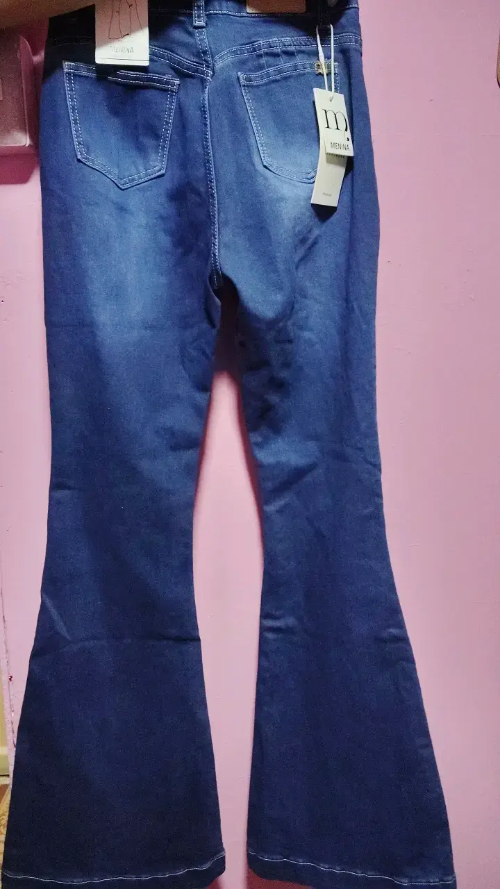 Jeans acampanados azul Menina - 2