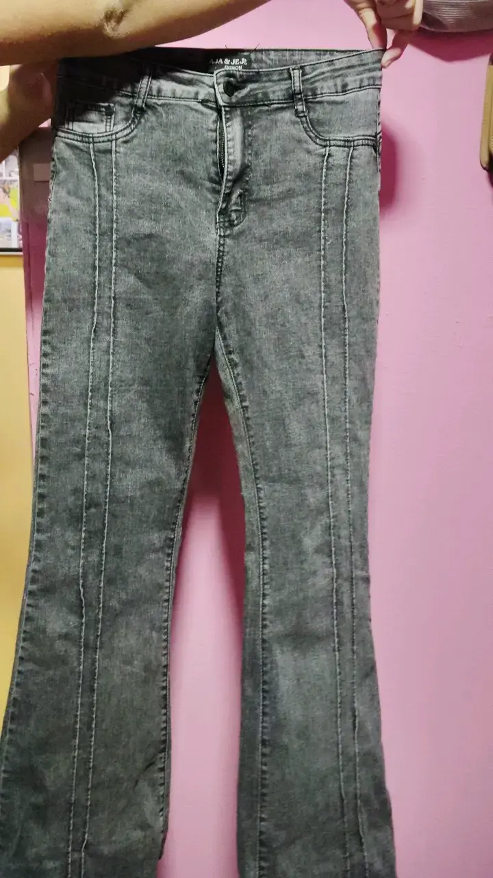 Jeans acampanados azul Menina - 4