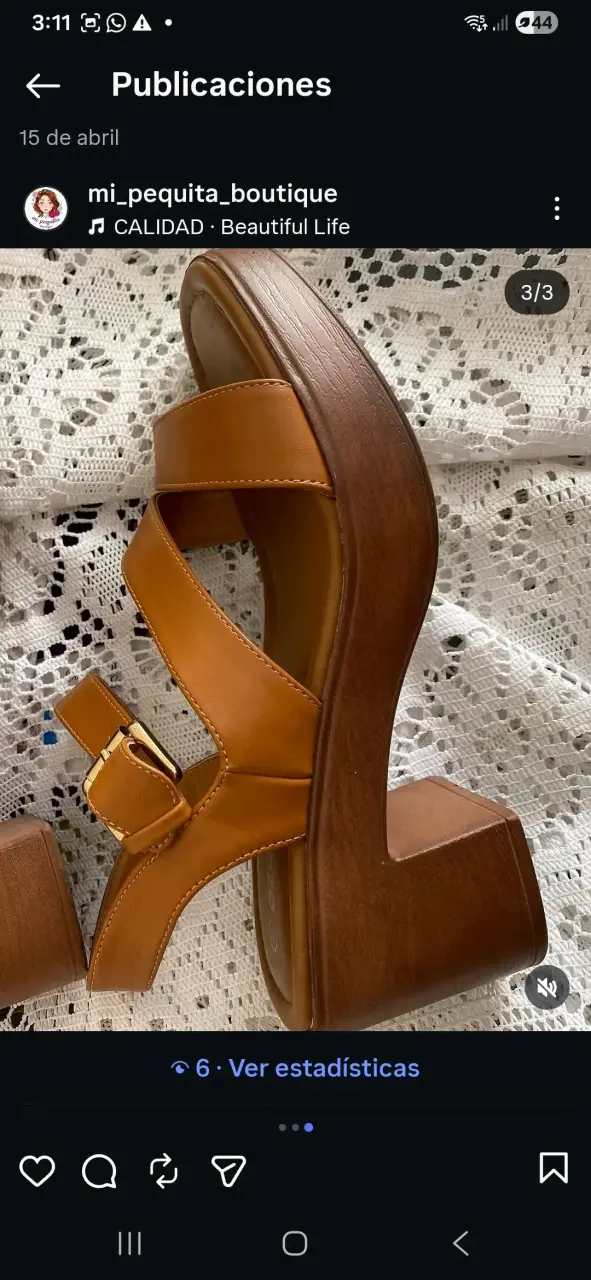 Sandalias de tacón marrón elegantes - 3