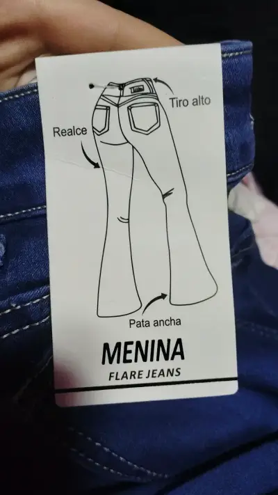 Jeans acampanados azul Menina - miniatura 6