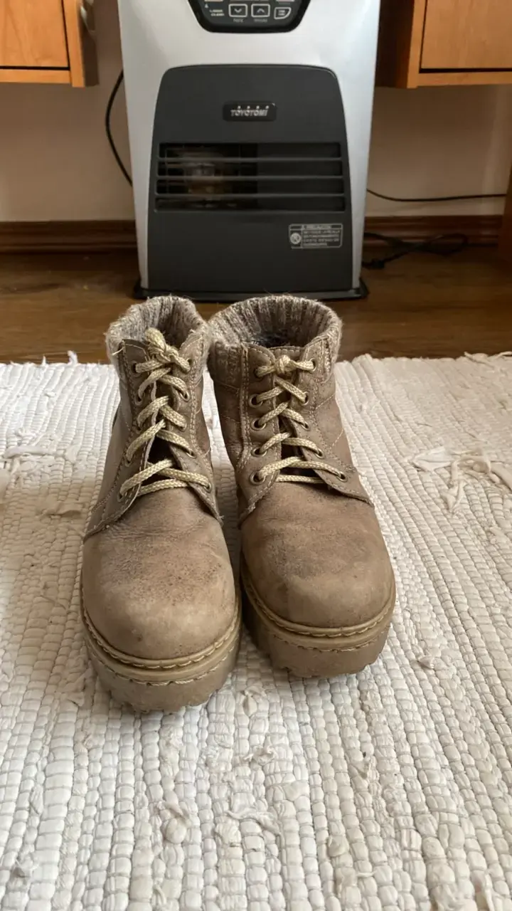 Botines de cuero marrón con forro de lana - 2