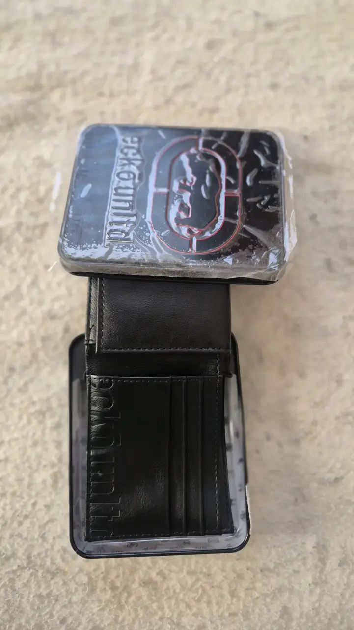 Billetera de cuero negra - 2