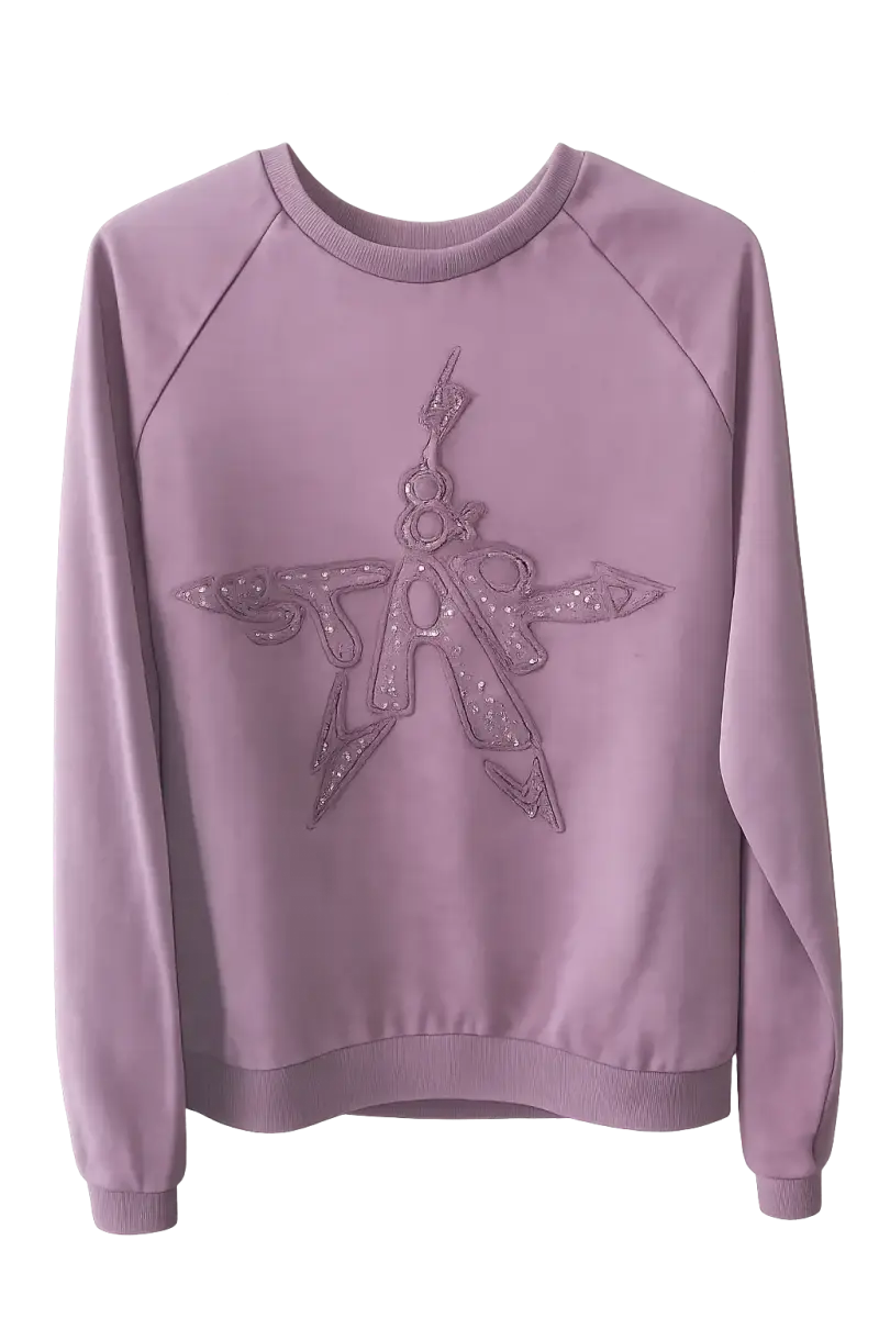PolerónNuevo Barbados lila con diseño de estrella - 1