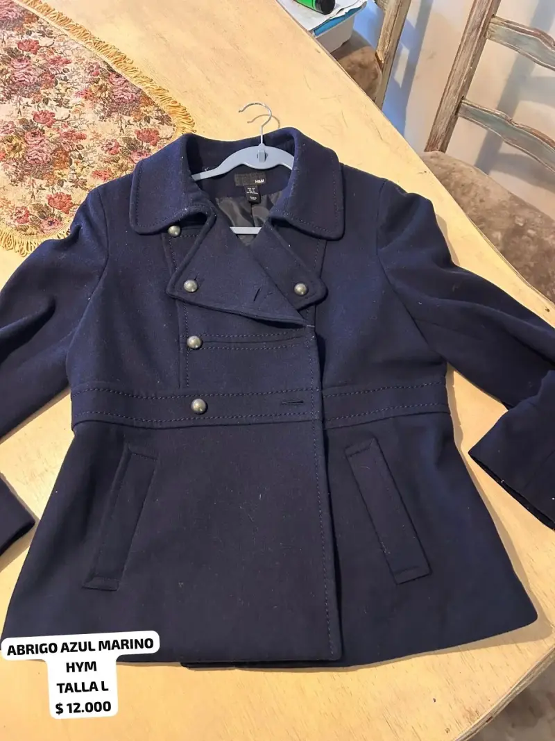 Abrigo azul marino H&M talla L