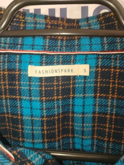 Camisa a cuadros Fashion Park azul y marrón - miniatura 2