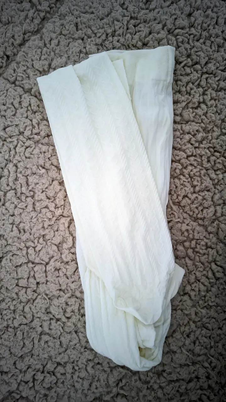 Pantys blancas de algodón para mujer talla S