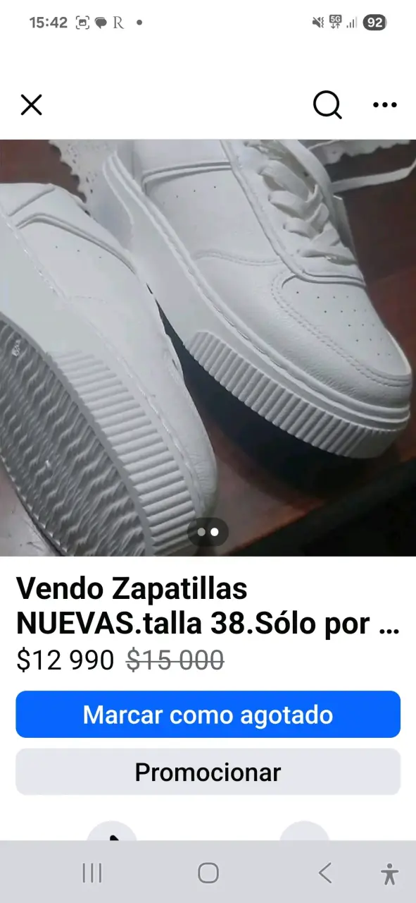 Zapatillas blancas nuevas talla 38 - 1
