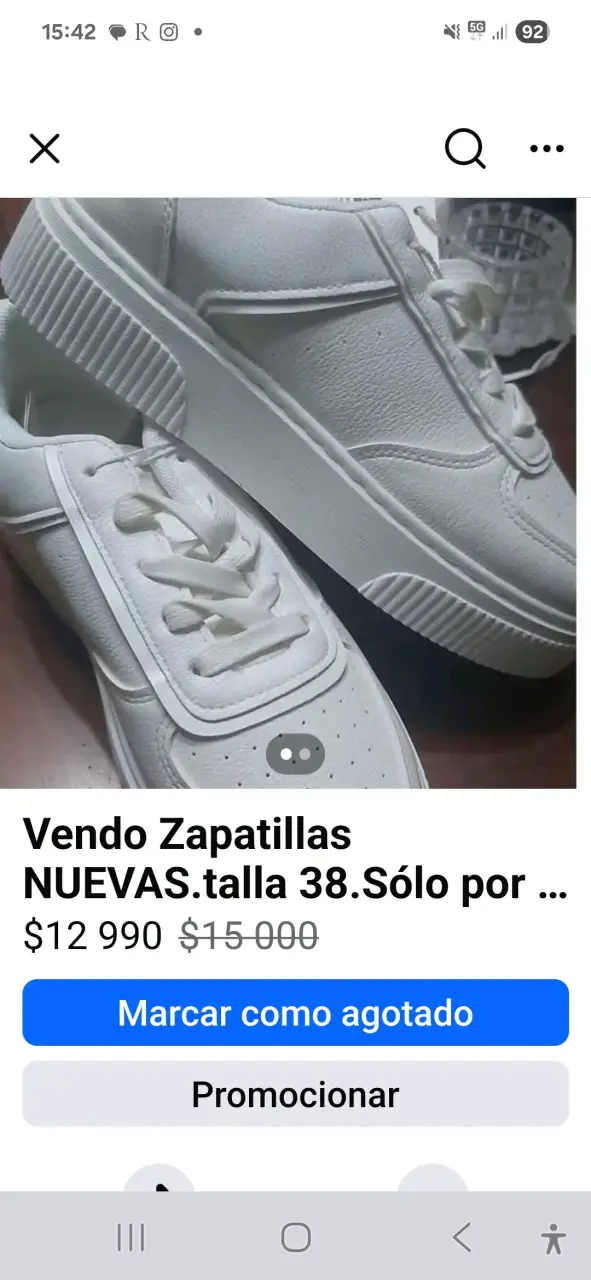 Zapatillas blancas nuevas talla 38 - 2