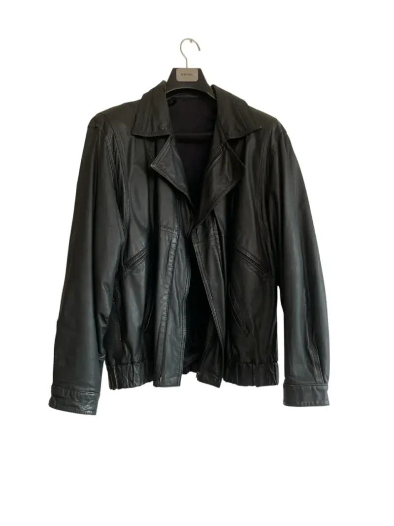Chaqueta de cuero negra Kerguelen hombre talla LAR - 1