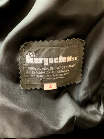 Chaqueta de cuero negra Kerguelen hombre talla LAR - miniatura 2