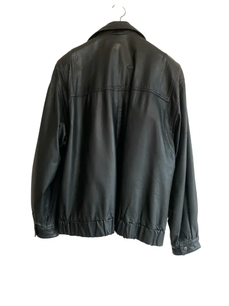Chaqueta de cuero negra Kerguelen hombre talla LAR - 3
