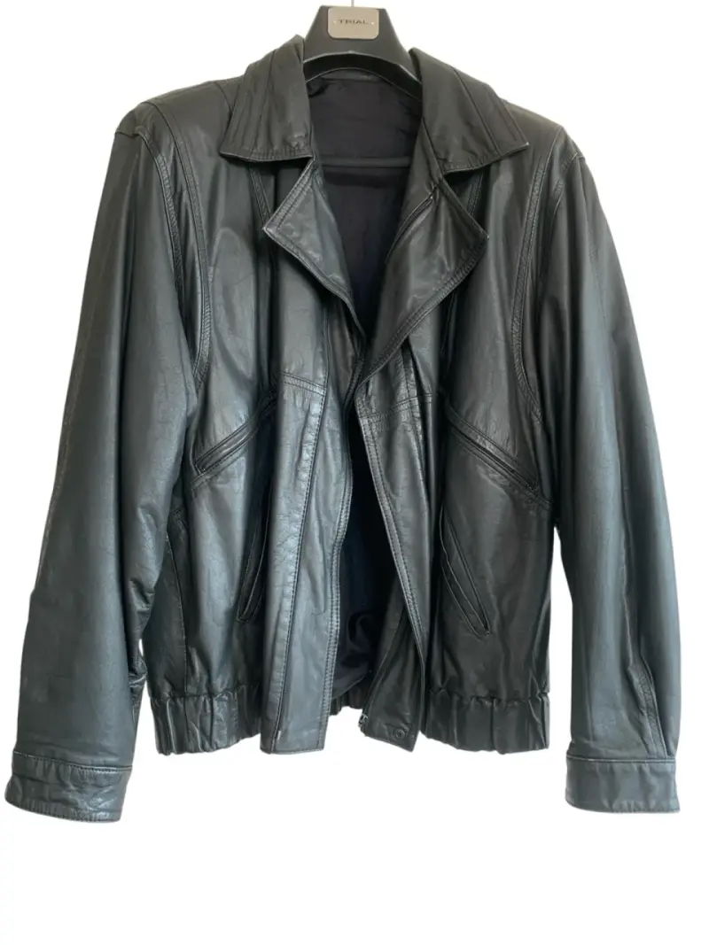 Chaqueta de cuero negra Kerguelen hombre talla LAR - 5