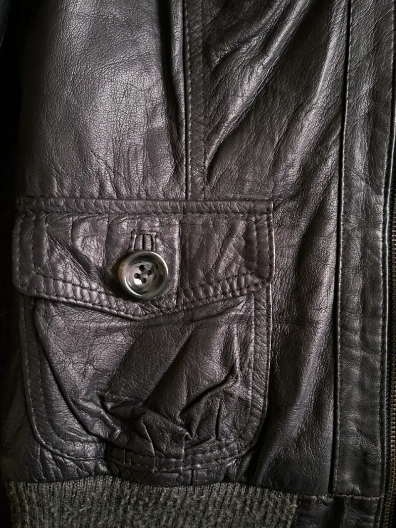 Chaqueta de cuero morada para mujer - 4