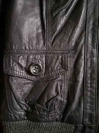 Chaqueta de cuero morada para mujer - miniatura 4