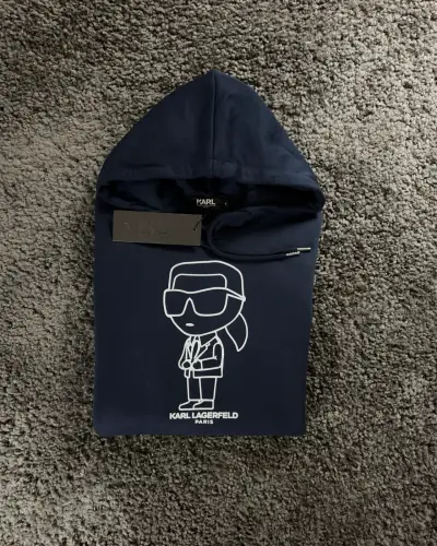 Polerón con capucha Karl Lagerfeld azul - miniatura 2