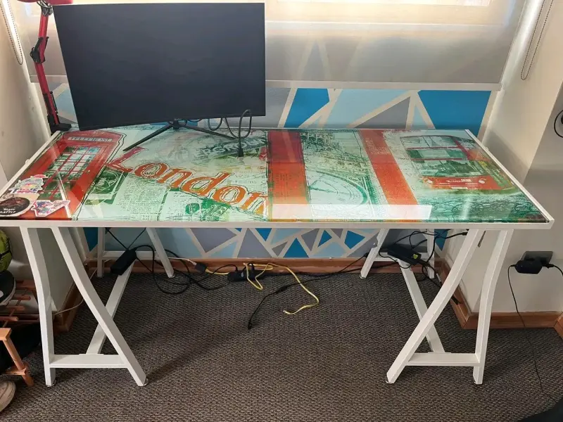 Escritorio de vidrio con diseño Londres - 1