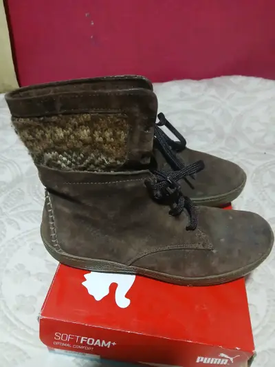 Botines gamuza Hush Puppies café - miniatura 1