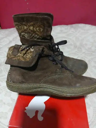 Botines gamuza Hush Puppies café - miniatura 2