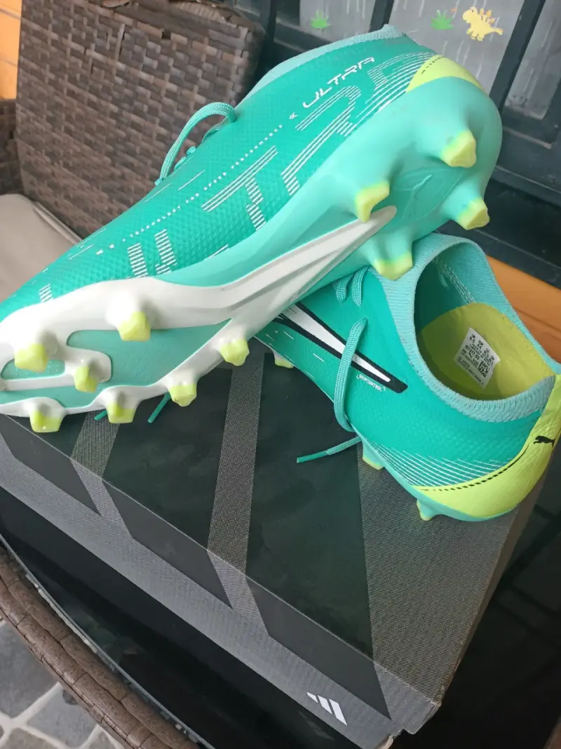 Zapatillas de fútbol Puma turquesa para césped - 2