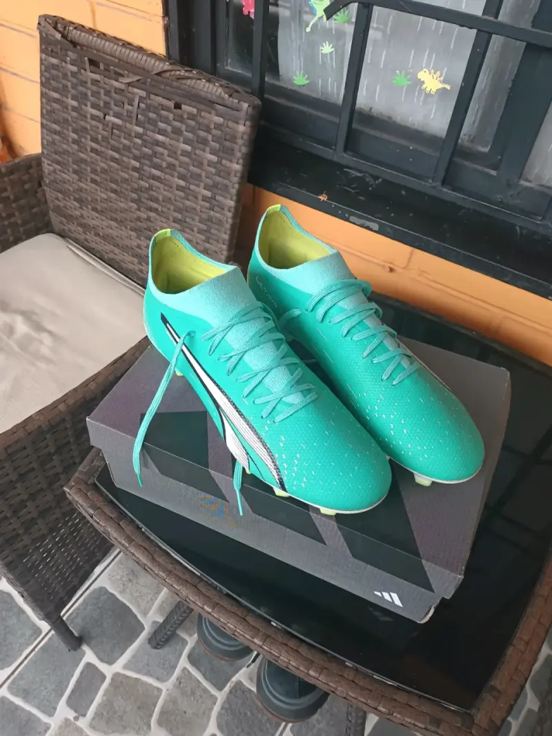 Zapatillas de fútbol Puma turquesa para césped - 4