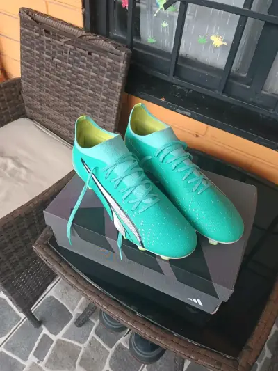 Zapatillas de fútbol Puma turquesa para césped - miniatura 4