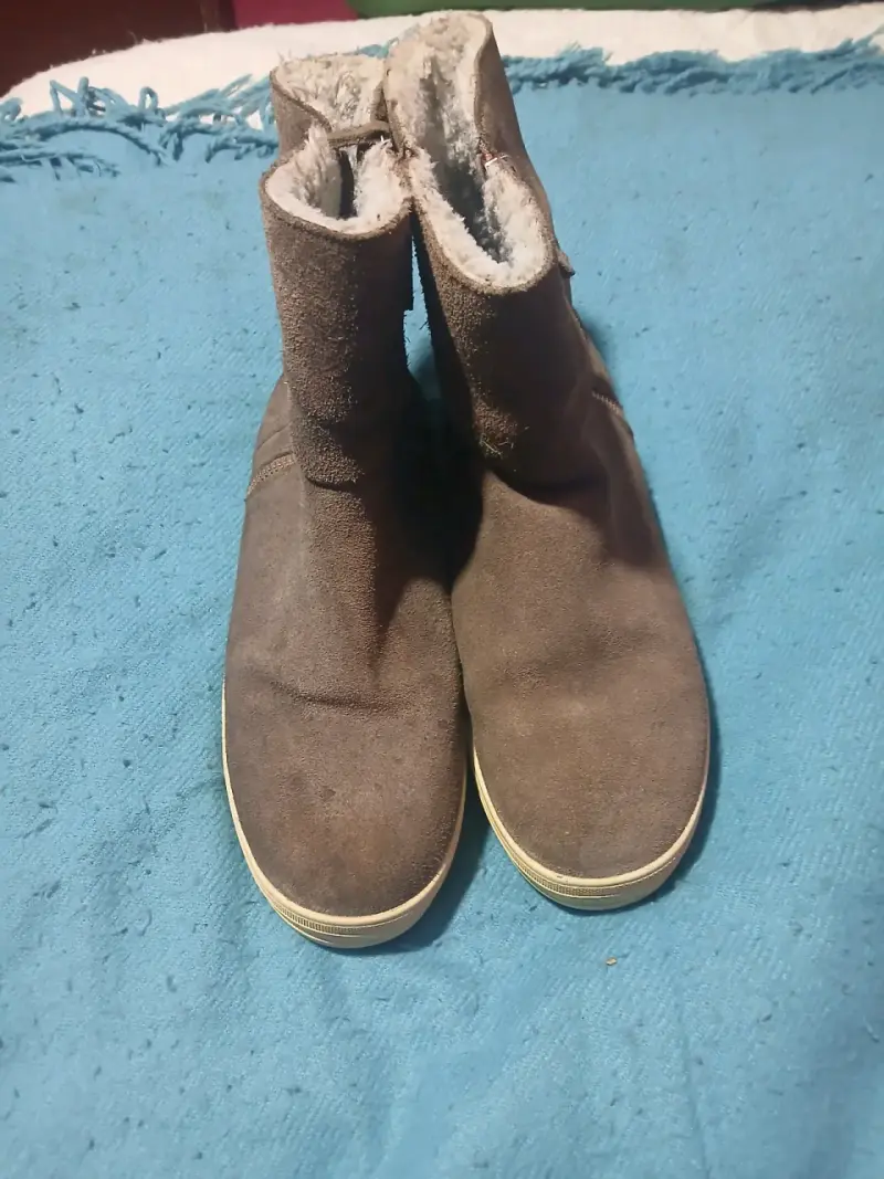 Botas de gamuza con forro polar marrón - 4