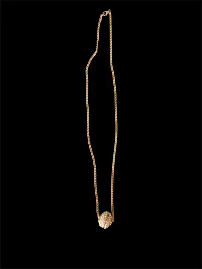 Collar dorado con dije de cristal - miniatura 4