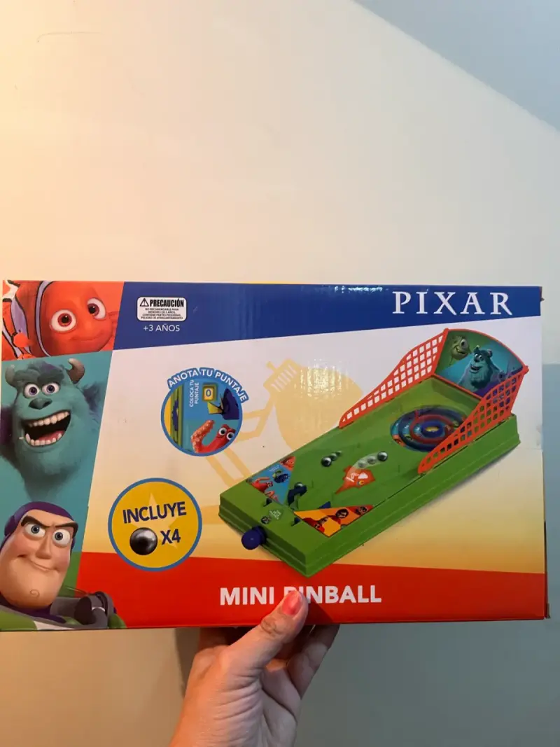 Mini pinball Pixar para niños +3 años