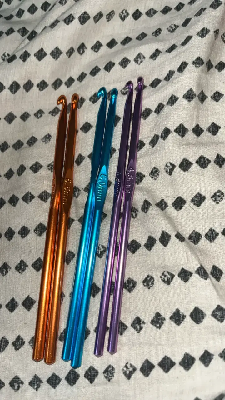 Set de agujas de crochet de aluminio multicolor - 3