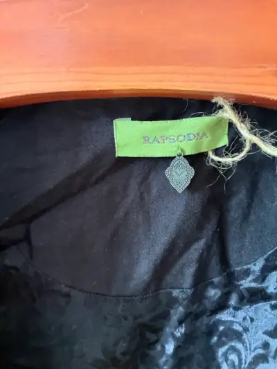Chaqueta Rapdosia, L, bordada estilo étnico negra - miniatura 4