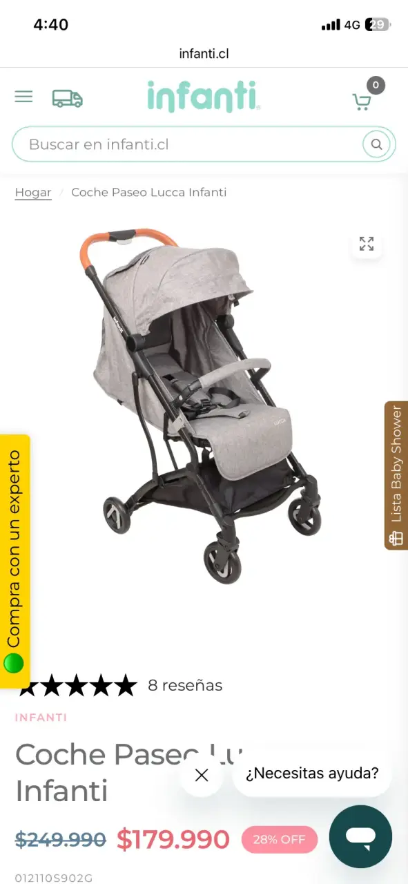 Coche Paseo Lucca Infanti gris - 2