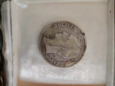 Moneda antigua de Bolívar en plata - miniatura 1