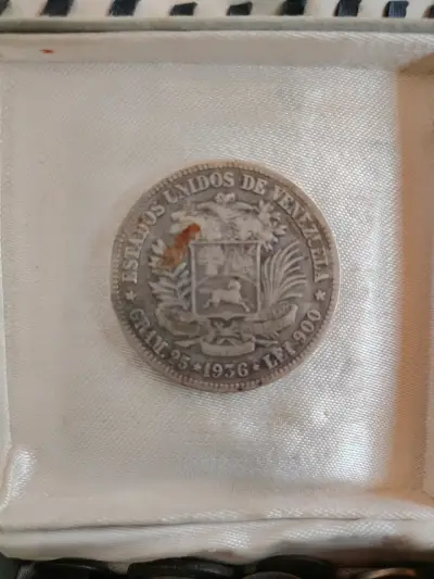 Moneda antigua de Bolívar en plata - miniatura 2
