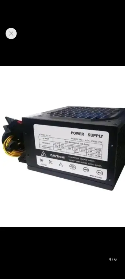 Fuente de poder ATX-750W para PC - miniatura 1