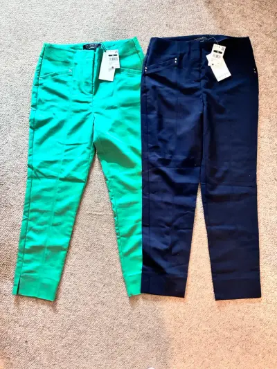 2 Pantalones Basement T40, nuevos verde y azul - miniatura 1