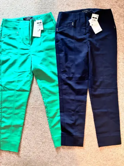2 Pantalones Basement T40, nuevos verde y azul - miniatura 2
