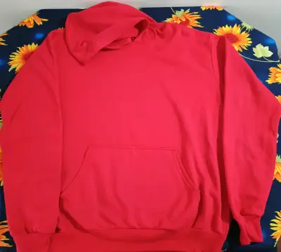 Polerón rojo con capucha unisex - miniatura 1