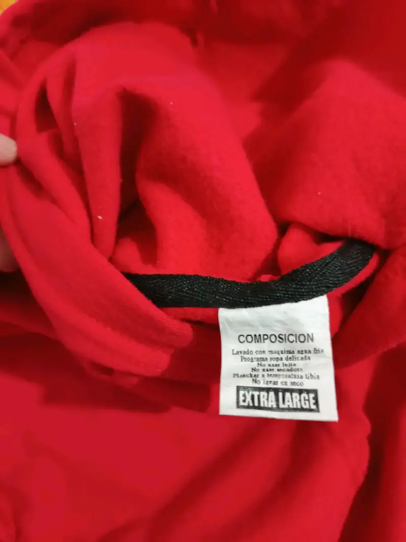 Polerón rojo con capucha unisex - 2