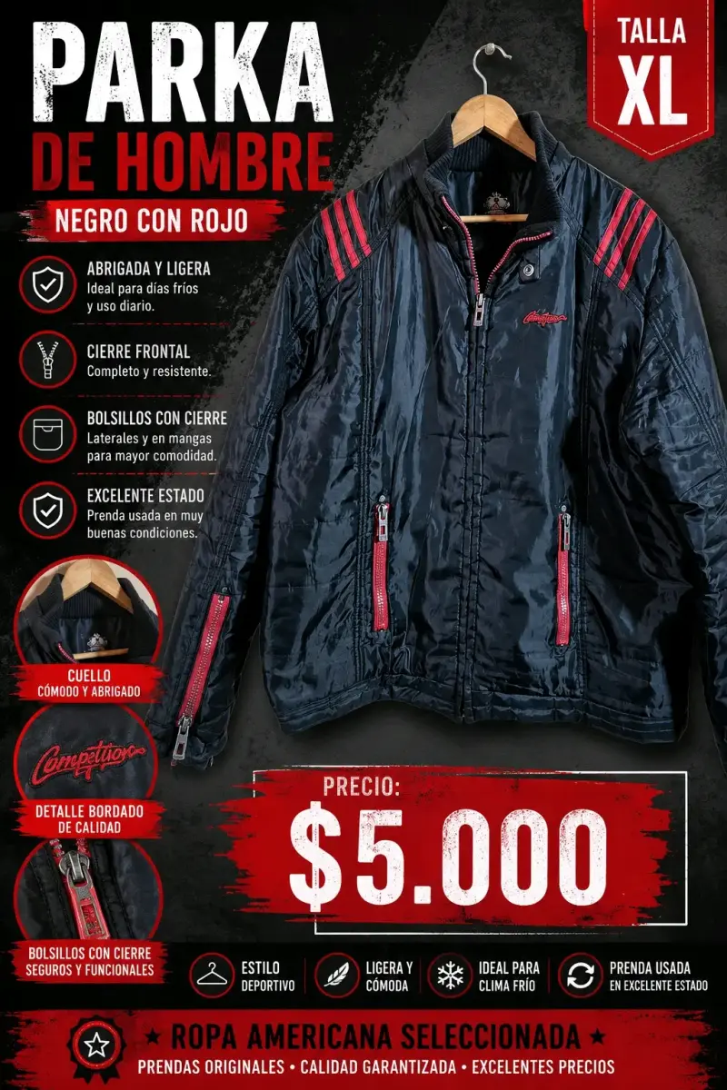 Chaqueta de cuero para hombre David Marc - 2