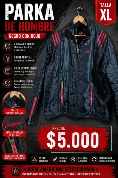 Chaqueta de cuero para hombre David Marc - miniatura 2