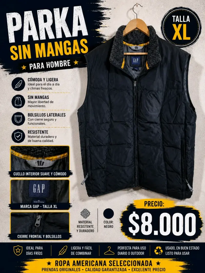 Chaqueta de cuero para hombre David Marc - 3