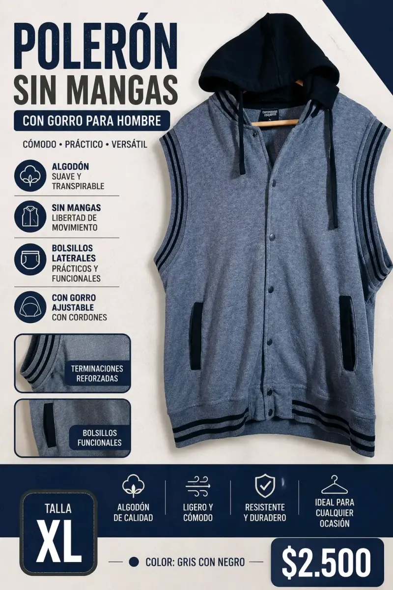 Chaqueta de cuero para hombre David Marc - 5