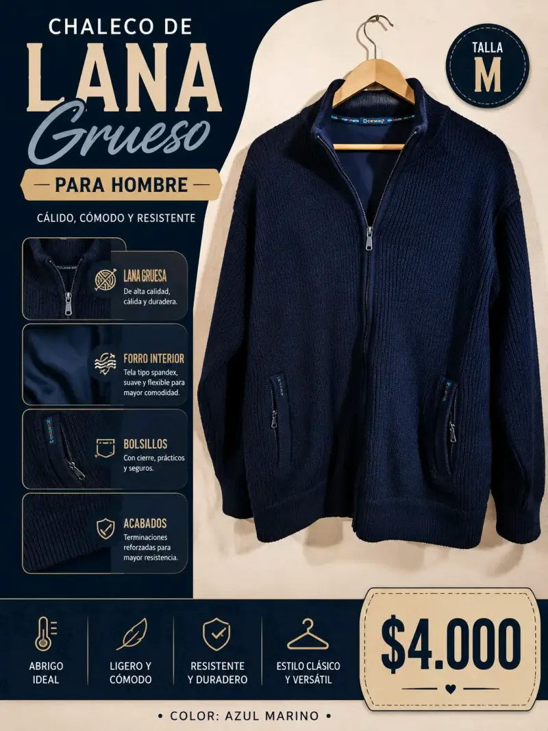 Chaqueta de cuero para hombre David Marc - 6