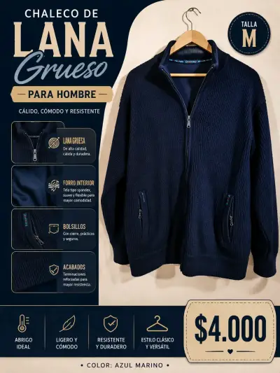 Chaqueta de cuero para hombre David Marc - miniatura 6